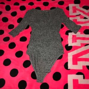 keyhole grey bodysuit